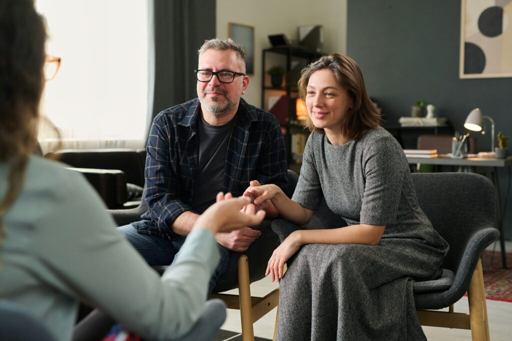 Attentively Listening Couple at Counseling Session