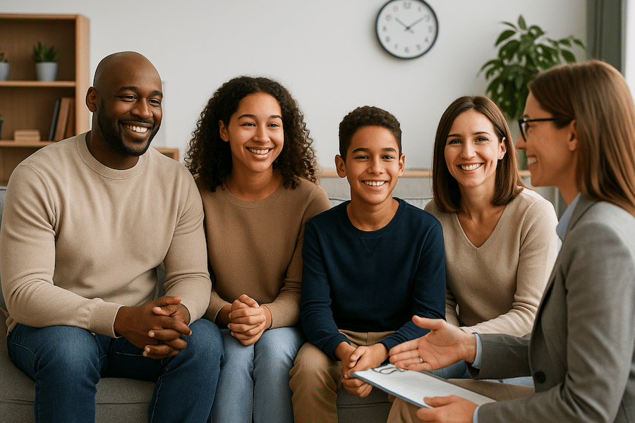A Vaughan family therapy session.
